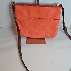 Fossil Vibrant Orange Crossbody Bag